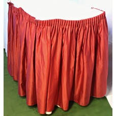 Rautová sukně s řasením bordó 500cm